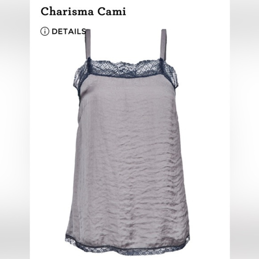 Cabi Charisma Cami #4359 Size Medium grey silver lace